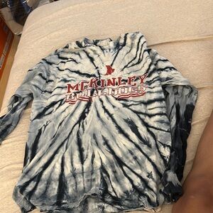 Tie-Dye Long Sleeve Shirt with Bulldog Graphic